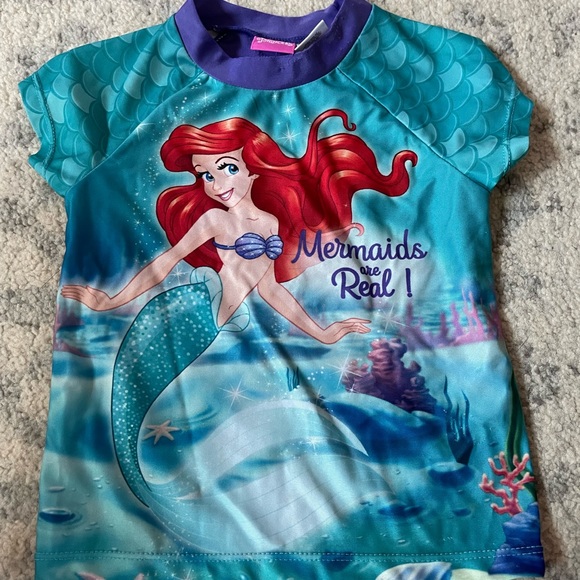 Girls Disney Princess one piece with rash guard top - Picture 4 of 6